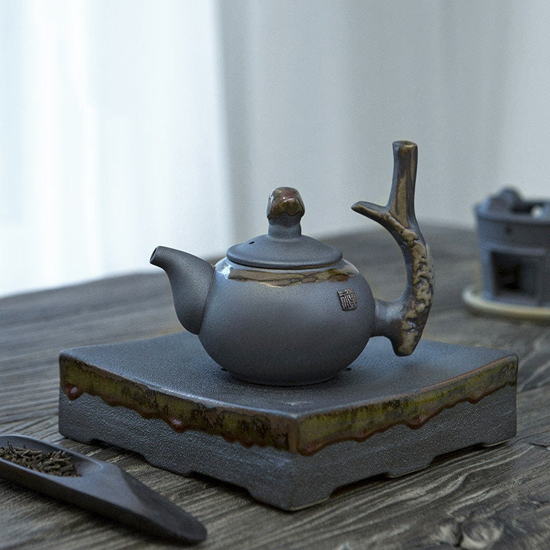 ACACUSS Tea-Ceramic Teapot Stump HANDMADE Chinese Tea Pot 240ml - Ceramic teapots tea kettle stump traditional chinese tea pot - ACACUSS