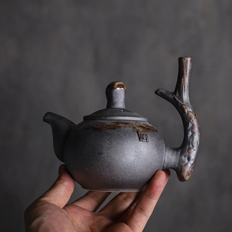 ACACUSS Tea-Ceramic Teapot Stump HANDMADE Chinese Tea Pot 240ml - Ceramic teapots tea kettle stump traditional chinese tea pot - ACACUSS