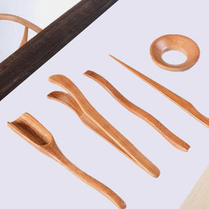 Tea Ceremony Tools Six Gentlemen Bamboo Tea Accessories Creative Kung Fu Tea Cereamony Set Chinese Tea Bamboo Utensils 6pcs/set acacuss