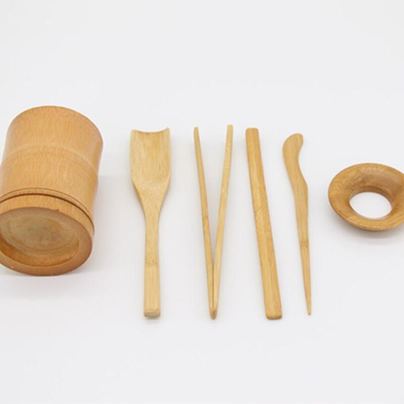 Tea Ceremony Tools Six Gentlemen Bamboo Tea Accessories Creative Kung Fu Tea Cereamony Set Chinese Tea Bamboo Utensils 6pcs/set acacuss
