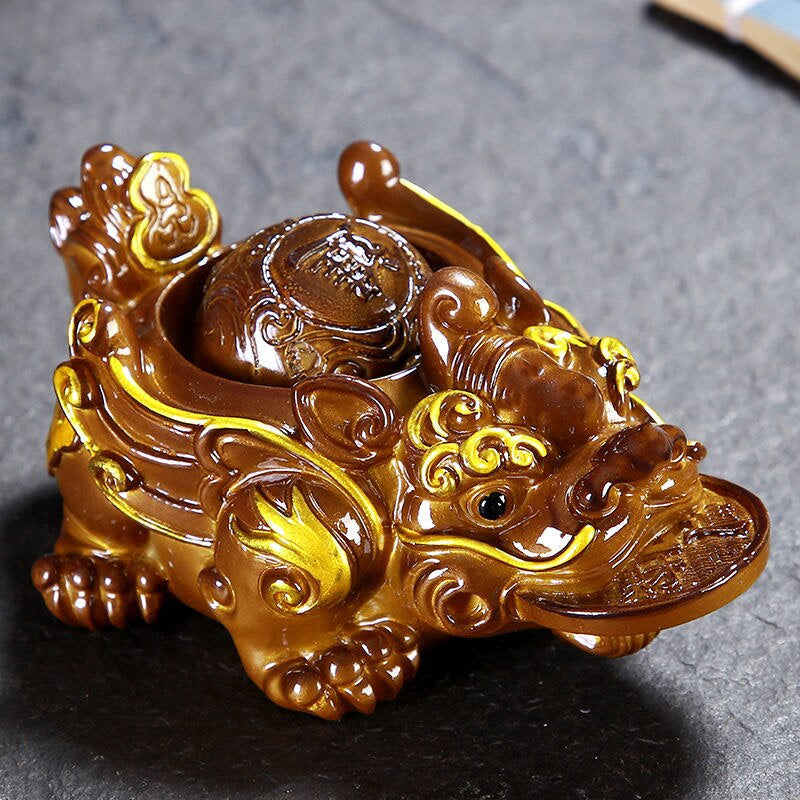 Tea Pet Ornament Rolling Water Spray Big Pixiu Tea Ceremony Tea Play Accessories Transfer Color Changing Tea Set Tea Tray acacuss