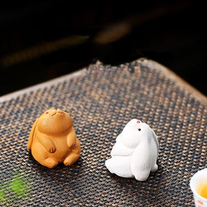 Tea Pet Zodiac Rabbit Tea Set Home Furnishings Sculpture Moon Rabbit Tea Accessories acacuss