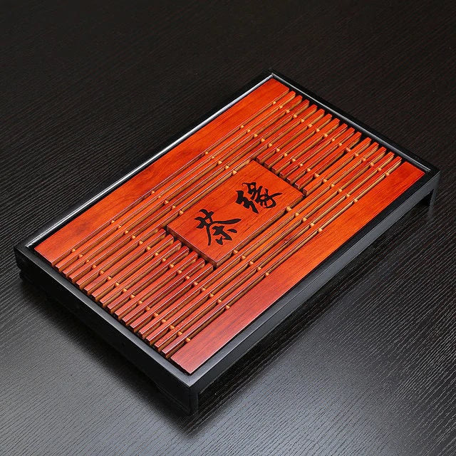 ACACUSS Wood Tea Tray Drainage Water Storage Kung Fu Tea Set Drawer Tea Board Table Chinese Tea Ceremony Tools Drawer Type Dual-purpose Wood - ACACUSS