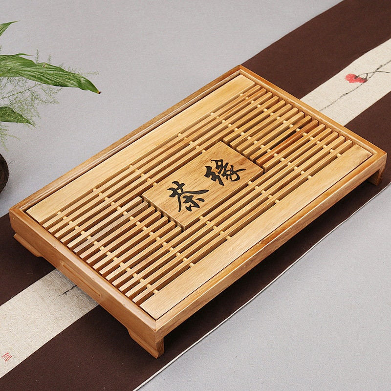 ACACUSS Wood Tea Tray Drainage Water Storage Kung Fu Tea Set Drawer Tea Board Table Chinese Tea Ceremony Tools Drawer Type Dual-purpose Wood - ACACUSS