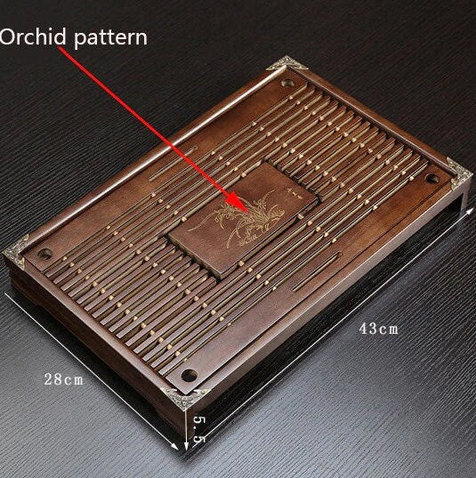 ACACUSS Wood Tea Tray Drainage Water Storage Kung Fu Tea Set Drawer Tea Board Table Chinese Tea Ceremony Tools Drawer Type Dual-purpose Wood - ACACUSS