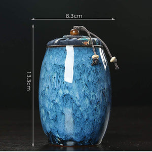 Ceramic Tea Container  |  Cans Canister |  Candy Can | Tea Ceremony Accessories 500 ML - ACACUSS