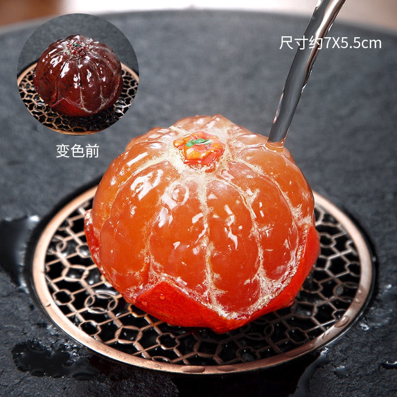 Tea pet color changing fruit tea from pet furnishings to boutique household tea table tea set tea pet tea ceremony furnishings acacuss