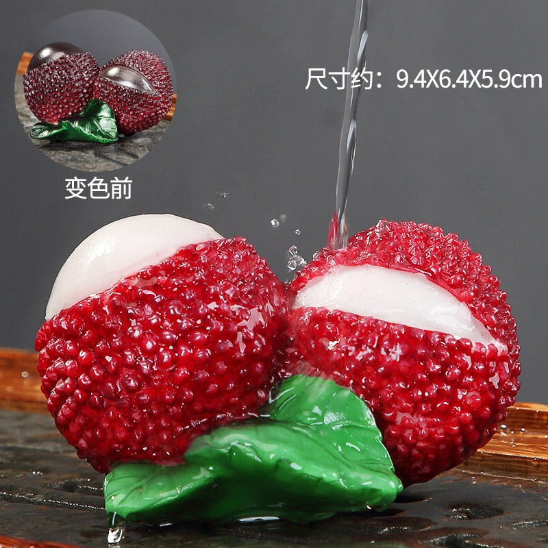 Tea pet color changing fruit tea from pet furnishings to boutique household tea table tea set tea pet tea ceremony furnishings acacuss