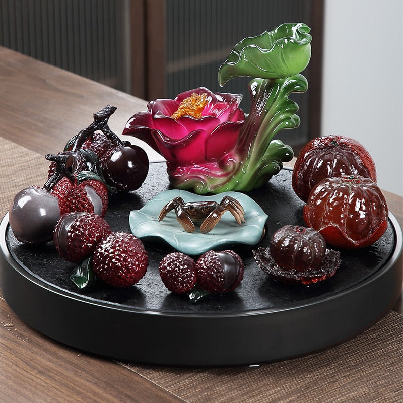 Tea pet color changing fruit tea from pet furnishings to boutique household tea table tea set tea pet tea ceremony furnishings acacuss