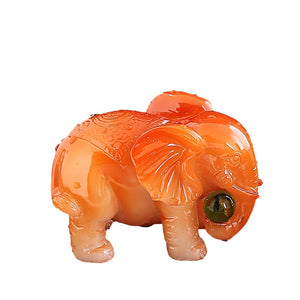 Tea set small ornaments tea pet color changing elephant ornaments creative decorative accessories resin Ruyi elephant ornaments acacuss