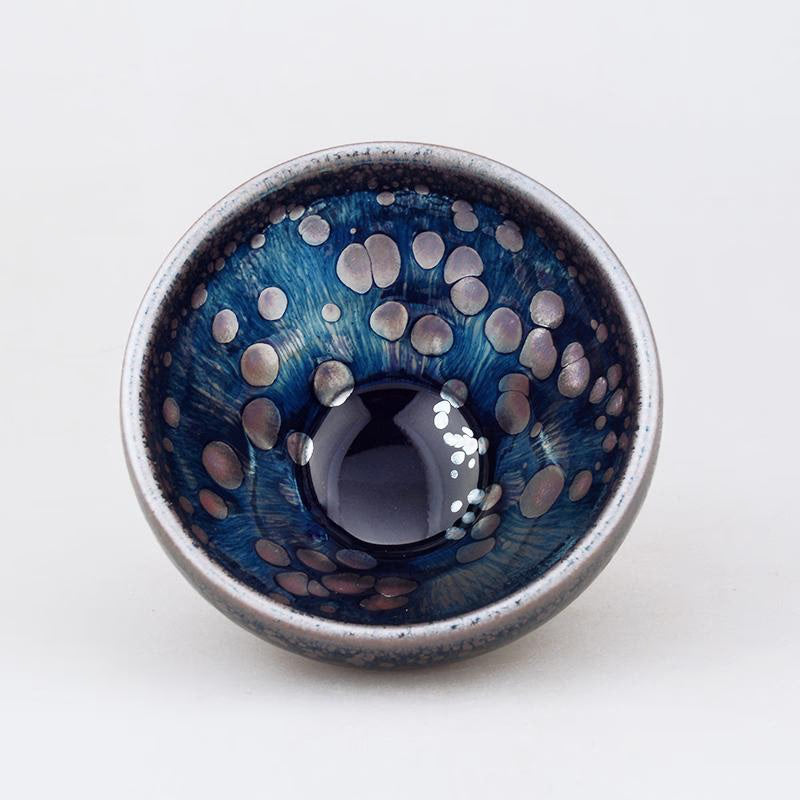 Tears Tenmoku Tea Cup Ceramic Tea Bowl Fired in Kiln Kungfu Teaware Chinese Traditional Cultural Heritage/Jian Zhan acacuss
