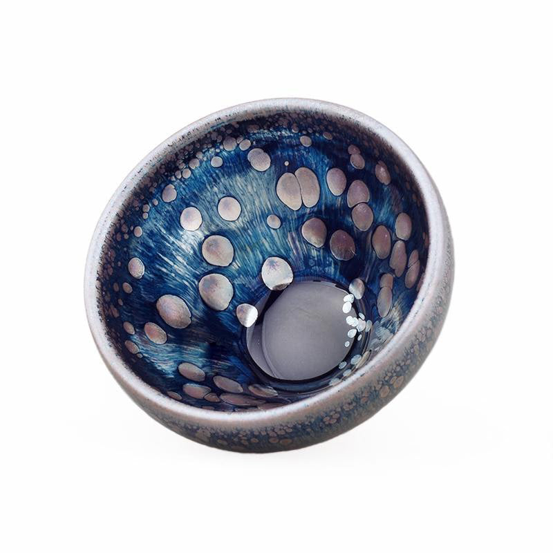 Tears Tenmoku Tea Cup Ceramic Tea Bowl Fired in Kiln Kungfu Teaware Chinese Traditional Cultural Heritage/Jian Zhan acacuss
