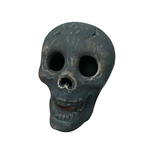 Terrifying Skull Fire Pit Halloween Decoration Reusable Ceramic Fire Pit Simulation Skull Props Horror Ceramic Fireplace Burning acacuss