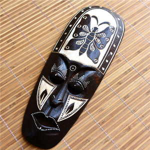 Thailand Woodcarving Mask Vintage Wall Decoration Gate Pendant Wall Decor For Bar Inn Southeast Asian Style Home Accessorie acacuss