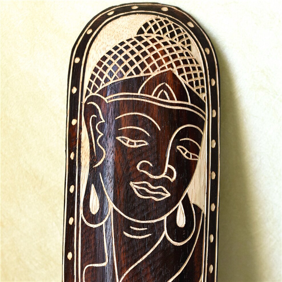 Thailand Woodcarving Mask Vintage Wall Decoration Gate Pendant Wall Decor For Bar Inn Southeast Asian Style Home Accessorie acacuss