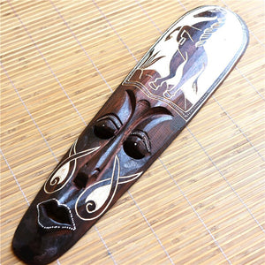 Thailand Woodcarving Mask Vintage Wall Decoration Gate Pendant Wall Decor For Bar Inn Southeast Asian Style Home Accessorie acacuss