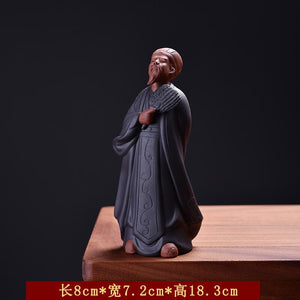 The Romance of The Three Kingdoms Sculpture Ancient Chinese Historical Figure Kongming Zhuge Liang Ceramic Meditation Fengshui acacuss