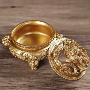 Three-Legged Dragon and Phoenix Incense Burner Resin Antique Incense Burner Home Supplies Decoration Home Decor acacuss