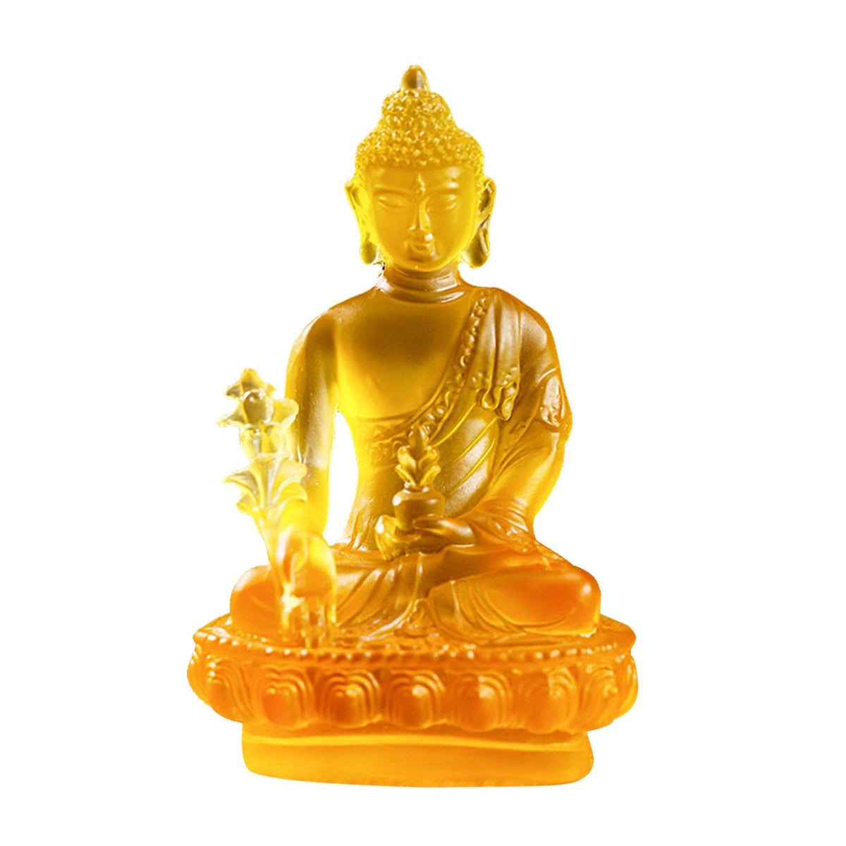Tibetan Medicine Buddha Statue Figurines &amp; Miniatures Thai Sitting Buddha Statue For Healing Translucen home decor Dropshiping acacuss