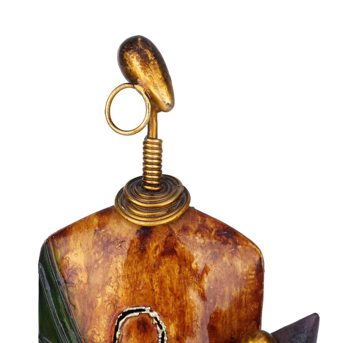 Tooarts African Figurine Sculpture Iron Ornament Tribal Culture Collectiing Artworks Vintage Home Decoration acacuss