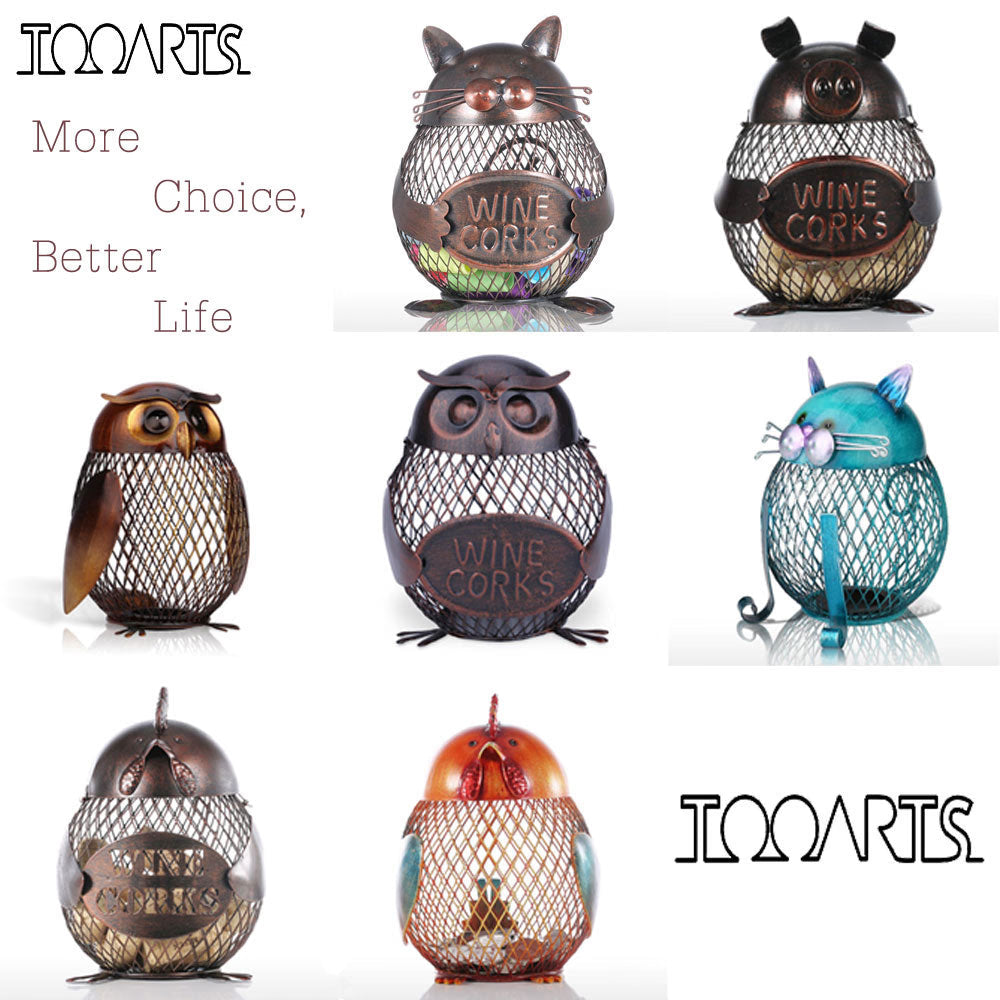 Tooarts Animal Figurines Money Box Handmade Practical Metal Craft Home Decor Modern Style Home Decoration Accessories Gift acacuss