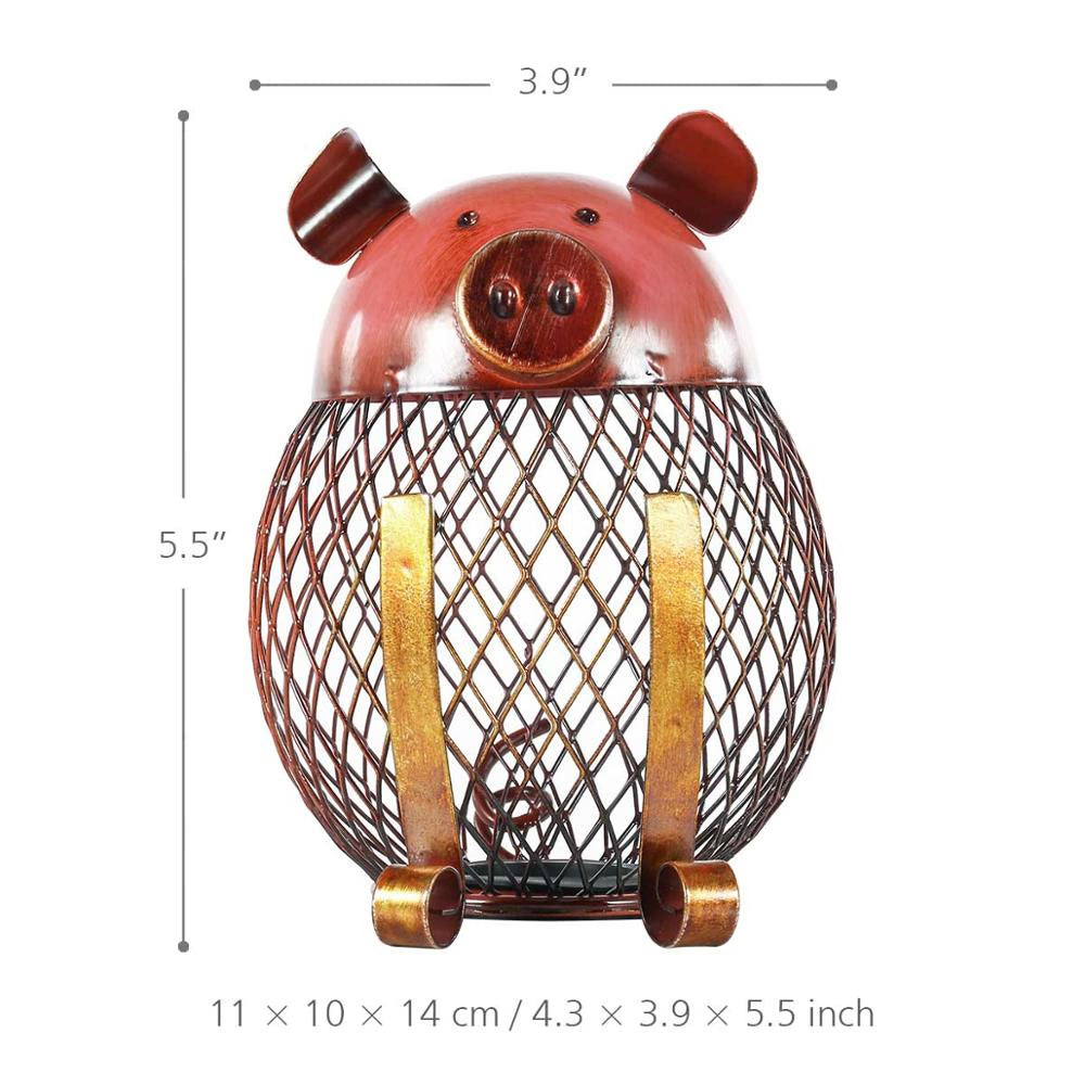 Tooarts Animal Figurines Money Box Handmade Practical Metal Craft Home Decor Modern Style Home Decoration Accessories Gift acacuss