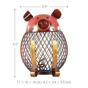 Tooarts Animal Figurines Money Box Handmade Practical Metal Craft Home Decor Modern Style Home Decoration Accessories Gift acacuss