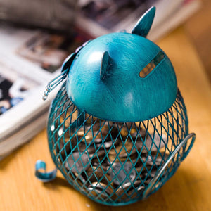 Tooarts Cat Money Box Coin Box Piggy Bank Animal Ornament Creative Art Handcrafts Interior Home Decoration Iron Sculpture Gifts acacuss
