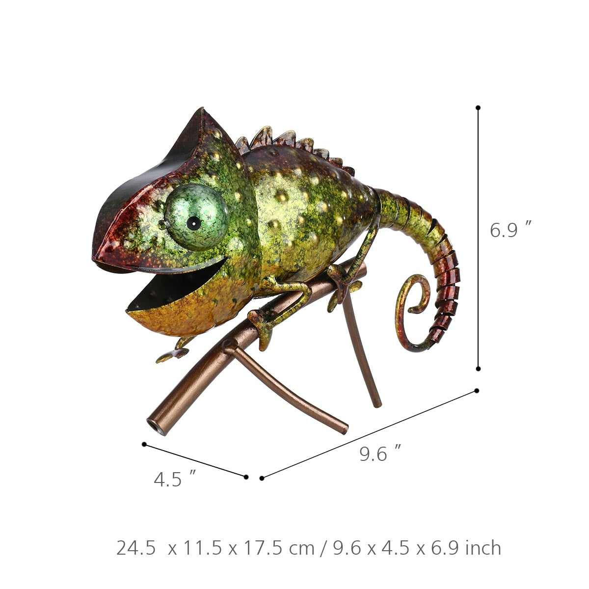 Мультфильмы хамелеоны скульптуры железные животные мебель дикие животные  стиль интерьер или наружное украшение хамелеоны любовники подарок зеленый -  ...