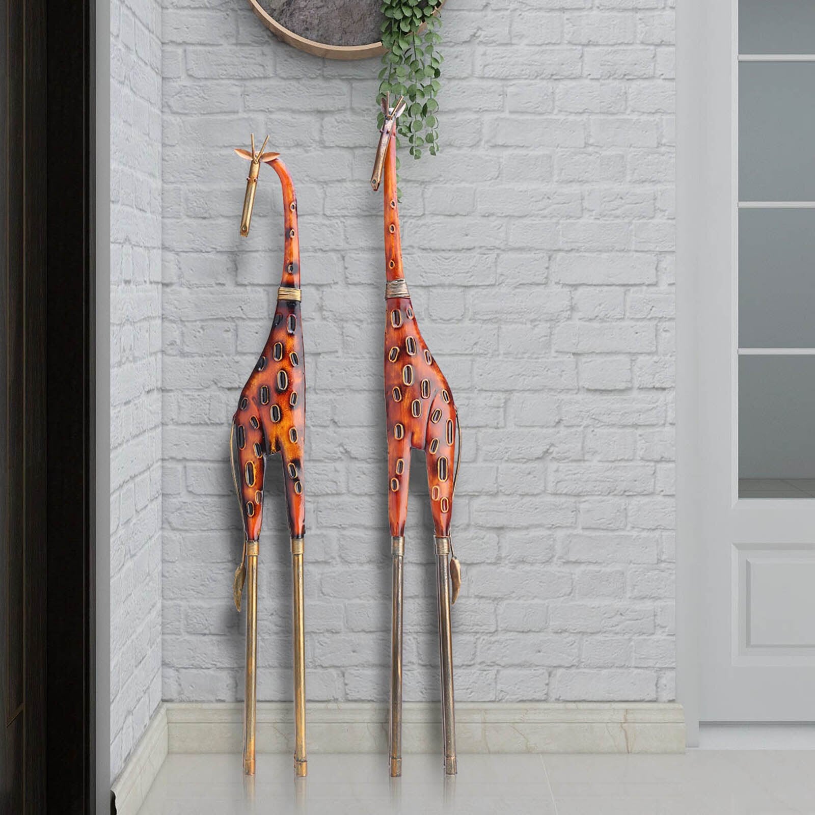 Tooarts Giraffe Ornament Iron Art Decor Handmade Craft Home and Outdoor Decoration Perfect Gift for Giraffe and Animal Lovers acacuss