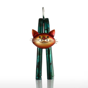Tooarts Metal Figurine Cat Sculpture Carved Iron Home Furnishing Articles Artwork Home Decoration Abstract Crafts Ornament Gift acacuss