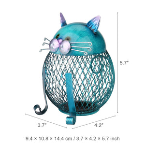 Tooarts Owl-shaped Metal Sculpture Mesh Wine Bottle Holder Bottle Cork Container Iron Art Practical Decoration Creative Craft acacuss