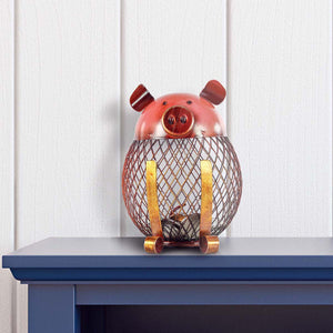 Tooarts Owl-shaped Metal Sculpture Mesh Wine Bottle Holder Bottle Cork Container Iron Art Practical Decoration Creative Craft acacuss