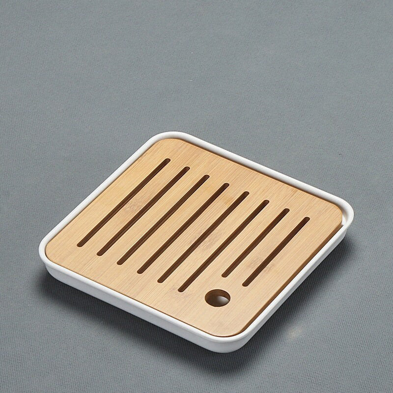 ACACUSS Bamboo tea tray square size | Tea Tray Heavy Natural Bamboo | Traditional Bamboo Wood Gongfu Tea Tray | Tea Table Tray Drainage - ACACUSS