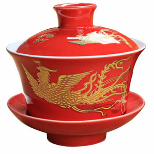 Traditional Chinese Gaiwan Hand Painted Ceramics Chinese Kung Fu Tea Set Tea Tureen Teapot for Travel Teaware Drinkware Decor acacuss