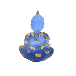 Transparent Sitting Buddha Statue Zen Gesture Thai Buddha Resin Figurine Sculpture Home Office Feng Shui Decoration Ornament acacuss