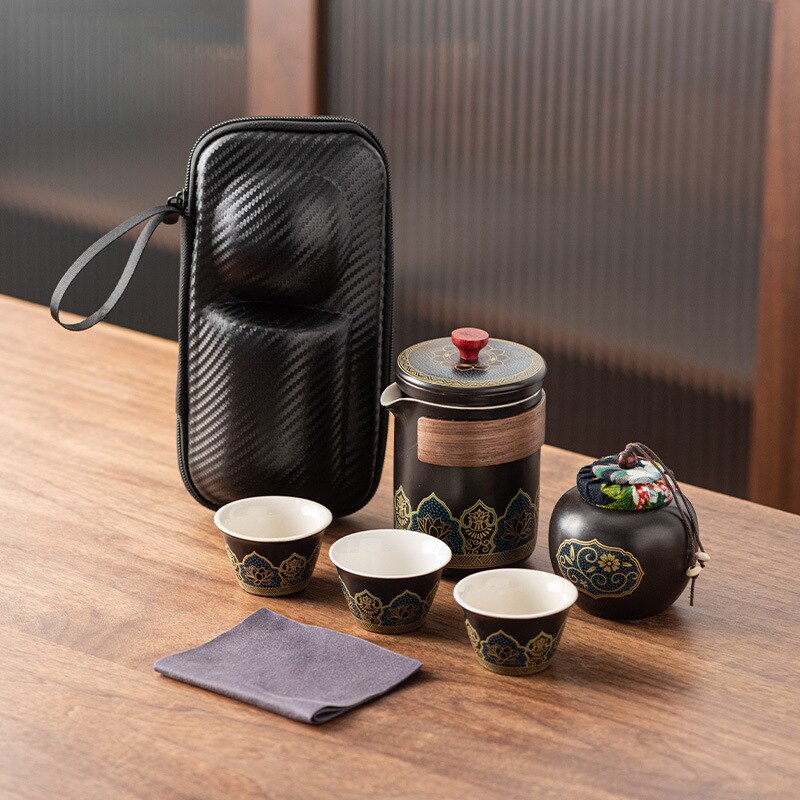 Travel Tea Set Portable Kung Fu Tea Set Wholesale Japanese Outdoor Quick Cup Festival Company Business Gifts acacuss