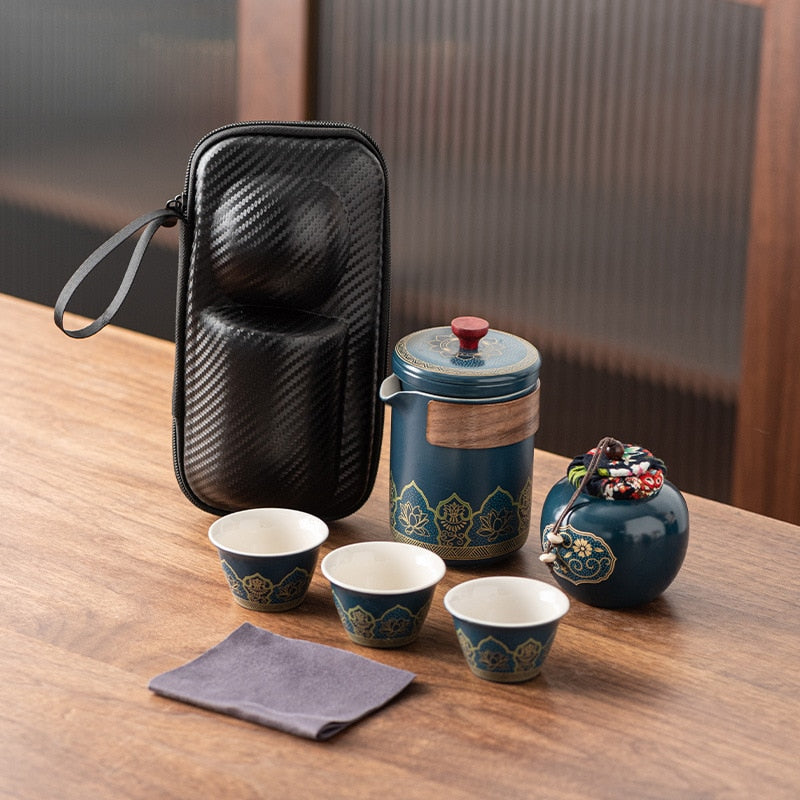 Travel Tea Set Portable Kung Fu Tea Set Wholesale Japanese Outdoor Quick Cup Festival Company Business Gifts acacuss