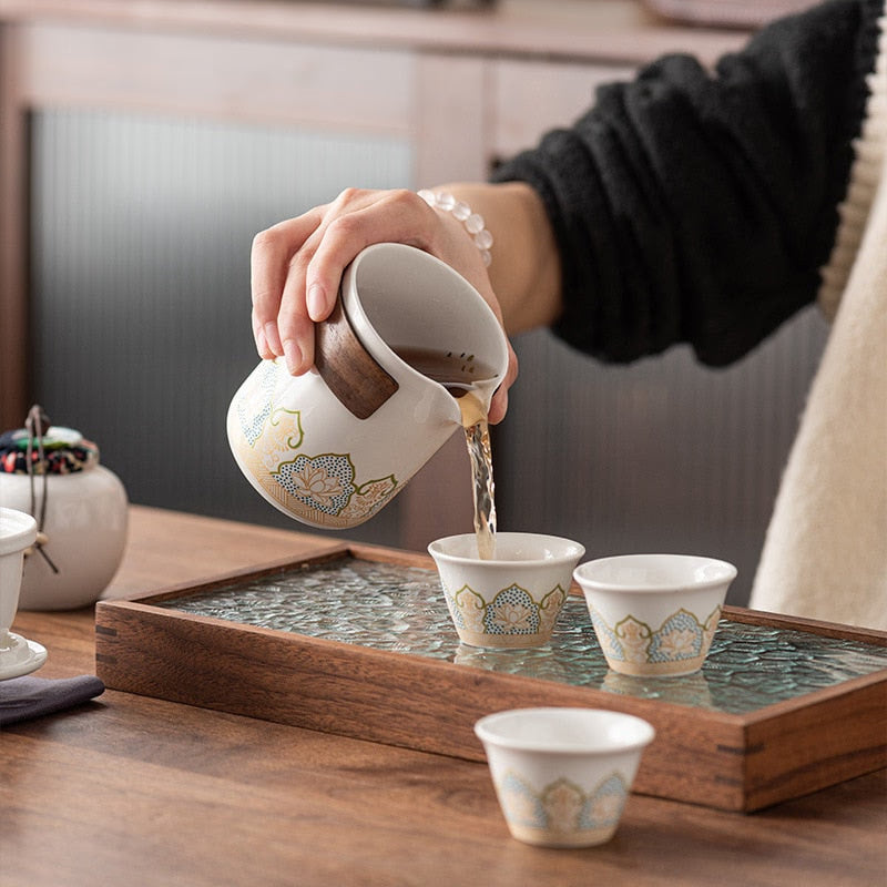 Travel Tea Set Portable Kung Fu Tea Set Wholesale Japanese Outdoor Quick Cup Festival Company Business Gifts acacuss