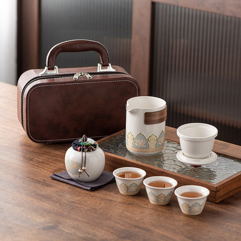 Travel Tea Set Portable Kung Fu Tea Set Wholesale Japanese Outdoor Quick Cup Festival Company Business Gifts acacuss
