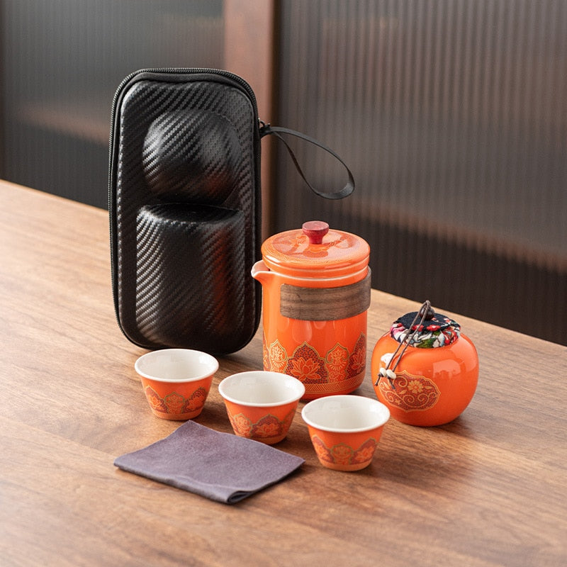 Travel Tea Set Portable Kung Fu Tea Set Wholesale Japanese Outdoor Quick Cup Festival Company Business Gifts acacuss