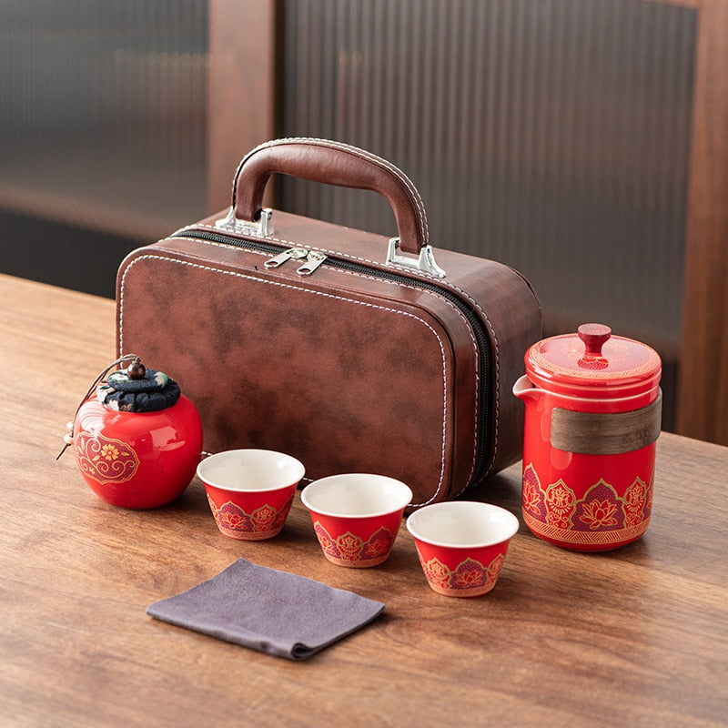 Travel Tea Set Portable Kung Fu Tea Set Wholesale Japanese Outdoor Quick Cup Festival Company Business Gifts acacuss