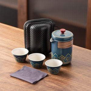 Travel Tea Set Portable Kung Fu Tea Set Wholesale Japanese Outdoor Quick Cup Festival Company Business Gifts acacuss