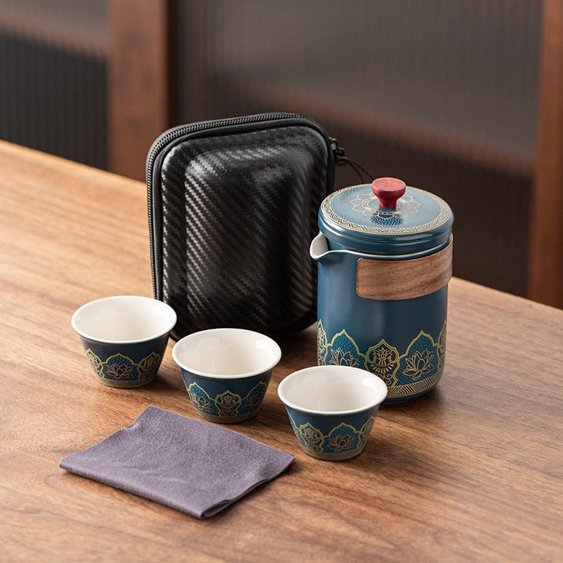 Travel Tea Set Portable Kung Fu Tea Set Wholesale Japanese Outdoor Quick Cup Festival Company Business Gifts acacuss