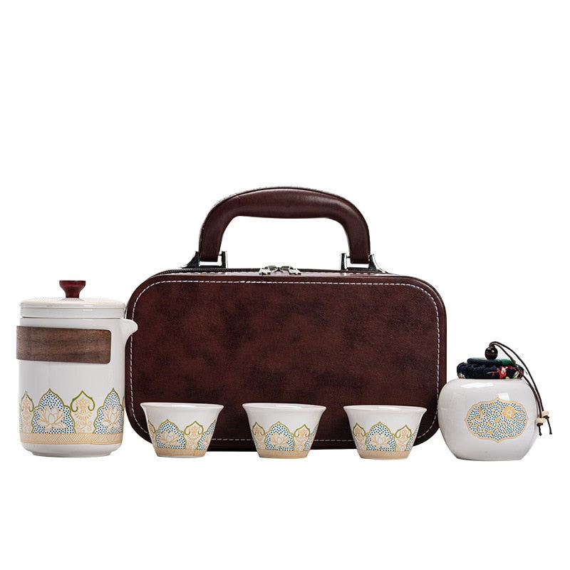 Travel Tea Set Portable Kung Fu Tea Set Wholesale Japanese Outdoor Quick Cup Festival Company Business Gifts acacuss