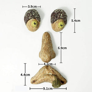 Tree Bark Face Halloween Outdoor Garden Statue Ghost Face Sculpture Decor Horror Tree Demon Decoration Haunted House acacuss