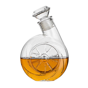 Turbo Whiskey Scotch Decanter Set Best for whiskey gift Vintage Blower Wine Pot Diamond Wine Stopper Glass Decanter Bottle - wine decanter - ACACUSS