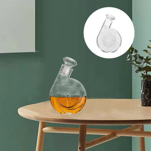 Turbo Whiskey Scotch Decanter Set Best for whiskey gift Vintage Blower Wine Pot Diamond Wine Stopper Glass Decanter Bottle - wine decanter - ACACUSS