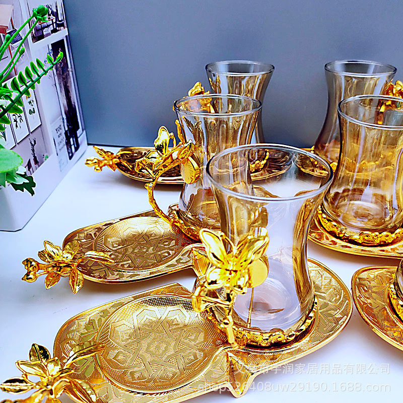 Turkish Tea Set Gold acacuss