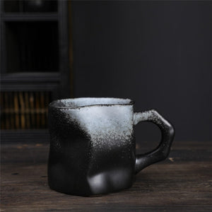 Twisted Ceramic Mug Coffee Cup Niche Special-shaped Tea Cup Colorful Coarse Pottery Creative Mugs Coffee Cups acacuss